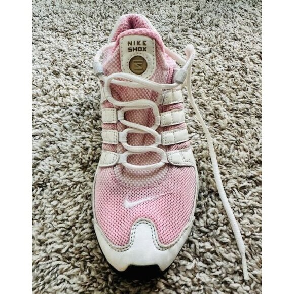 Nike Shox R4 Women Pink White Mesh Sneakers Lightweight Athletic Shoes Size 7.5 - Picture 5 of 9